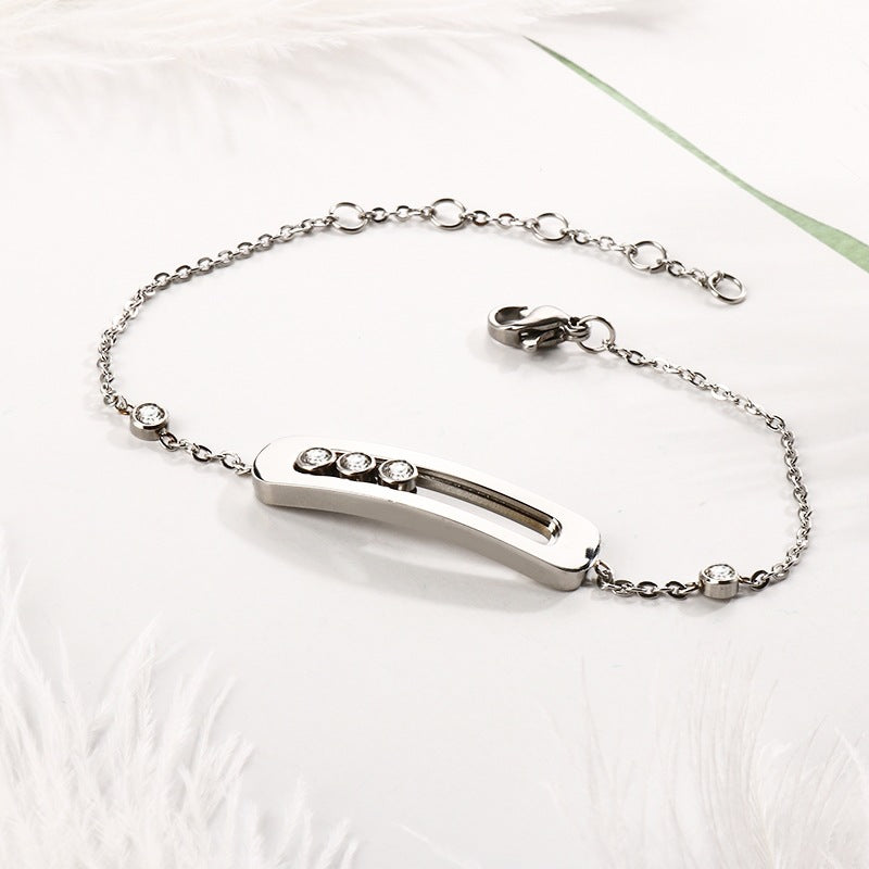 Moving Stone Circle Jewelry Set