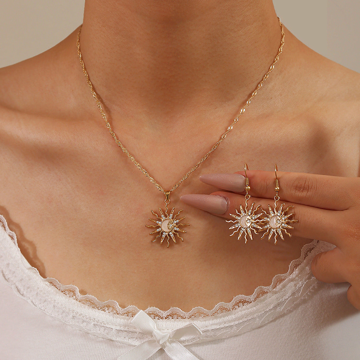 Geometric Chain Jewelry Set