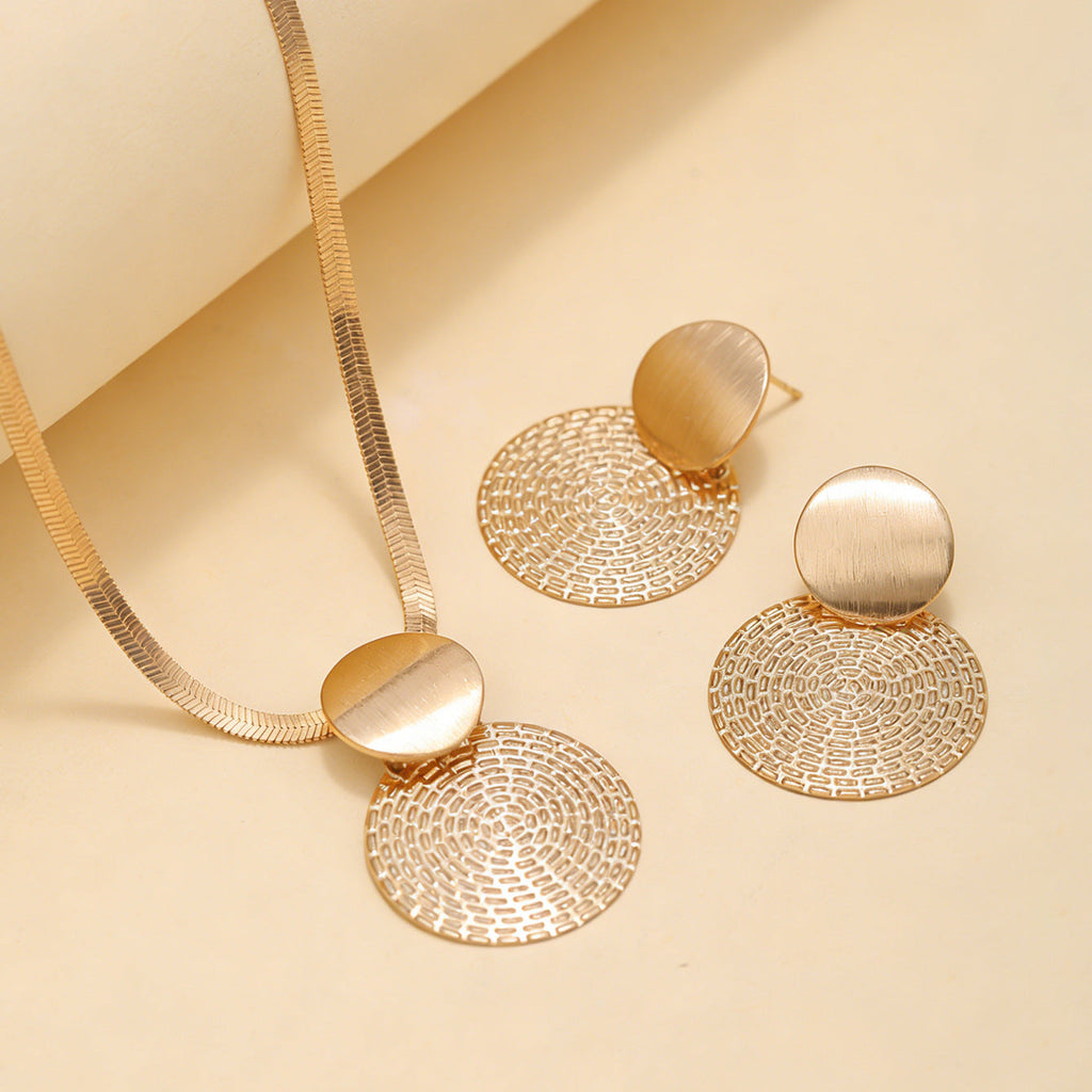 Women's Elegant Geometric Ear Fashion Chain Like Flat Jewelry Set
