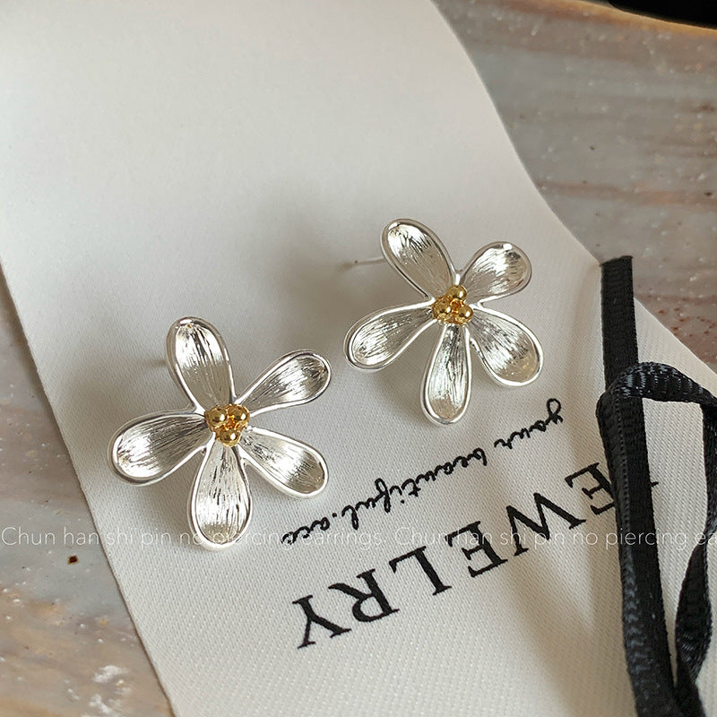 Women's Texture Brushed Flower Light Luxury High Sense Elegant Rings