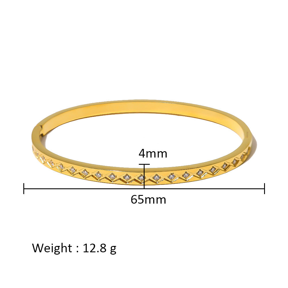 Women's Stainless Steel Electroplated Eight Awn Star Flower Geometric Bracelets
