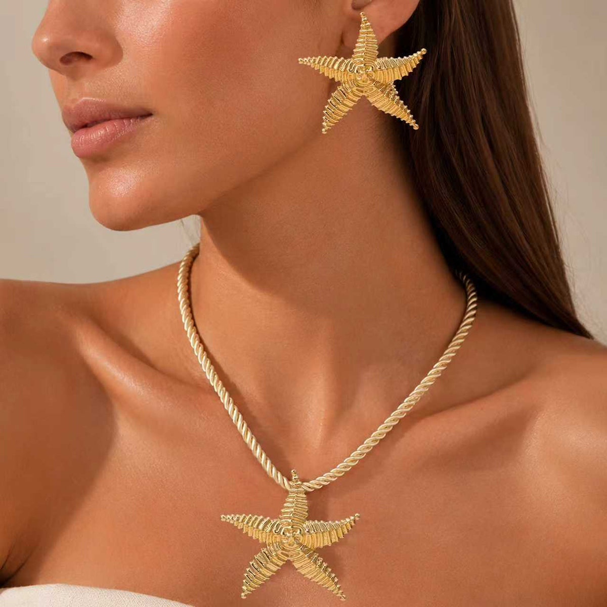Geometric Chain Jewelry Set