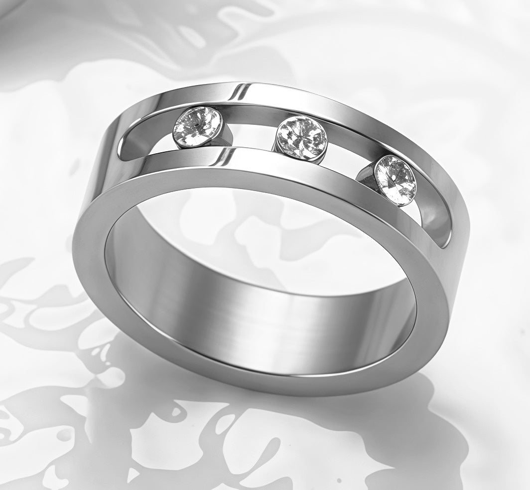 Moving Stone Circle Jewelry Set