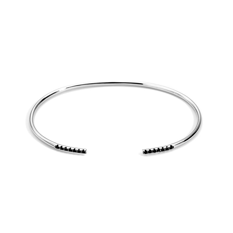 Opening Zircon Female Gold-plated Diamond Thin Bracelet