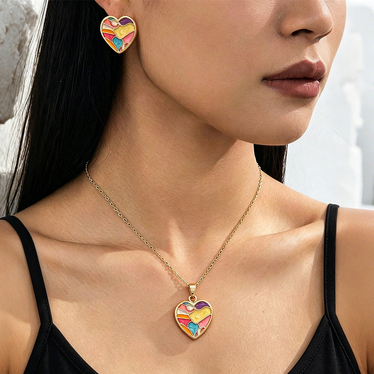 Geometric Chain Jewelry Set