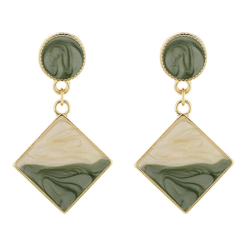 Temperamental Oil Painting Style Geometric Niche Design Refined Simple Mosquito Ear Clip