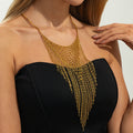 Women's Long Tassel Geometric Wide Surface High-grade Chain Bracelet