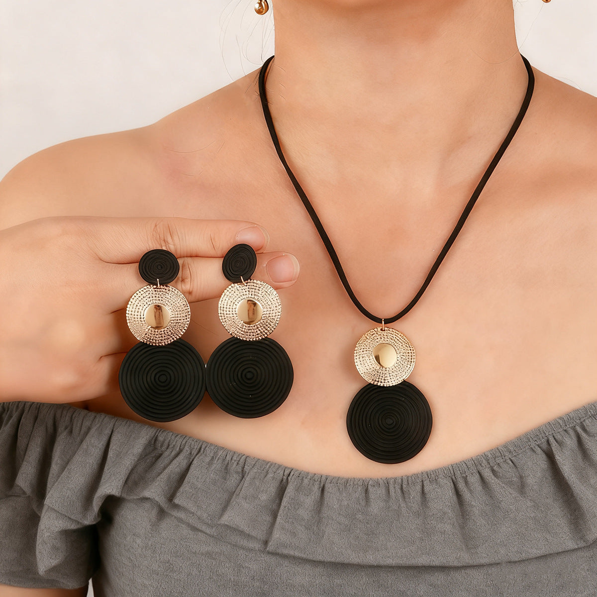 Geometric Chain Jewelry Set