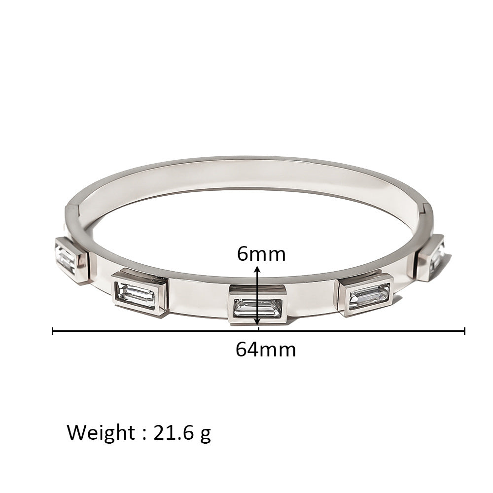 Women's Stainless Steel Electroplated Eight Awn Star Flower Geometric Bracelets