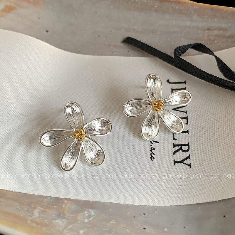 Women's Texture Brushed Flower Light Luxury High Sense Elegant Rings