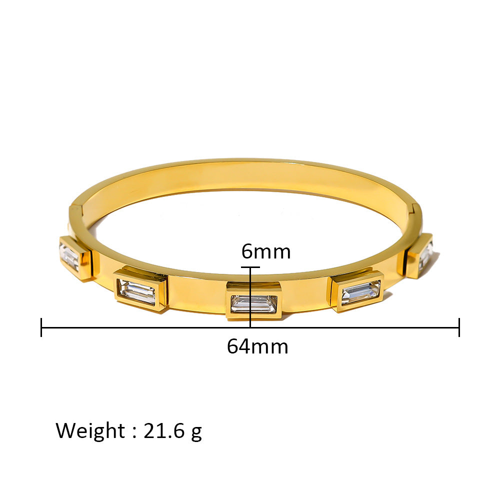 Women's Stainless Steel Electroplated Eight Awn Star Flower Geometric Bracelets