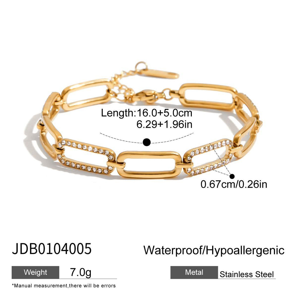 Ding Stainless Steel Flying Bird Light Luxury High-grade Twin Titanium Bracelet