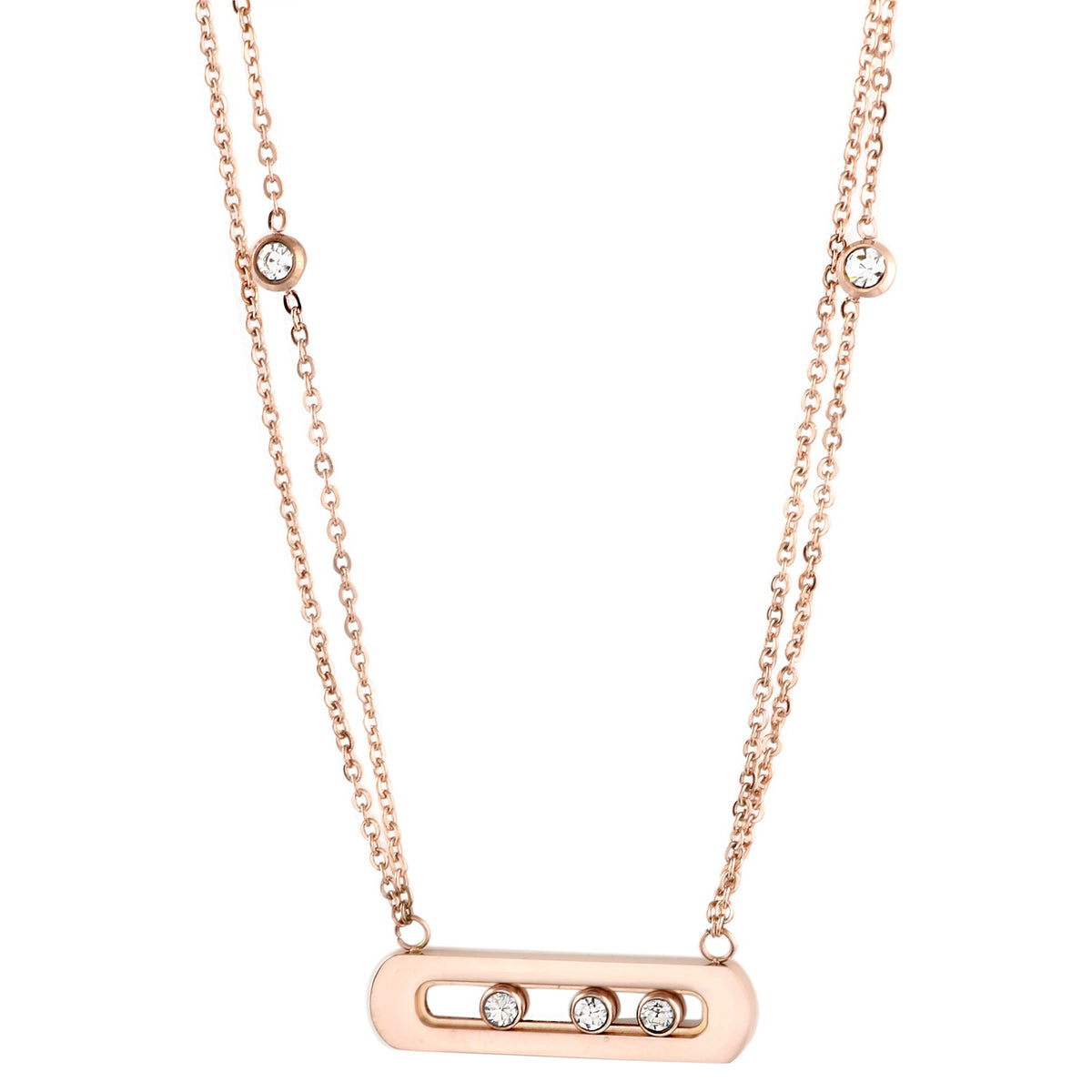 Moving Stone Circle Jewelry Set