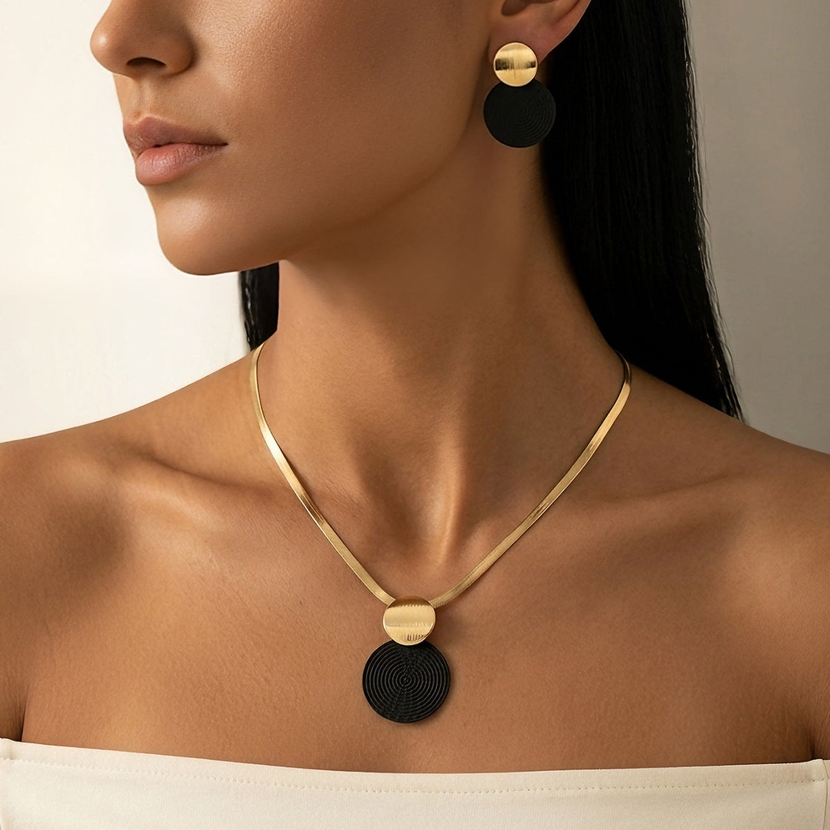 Geometric Chain Jewelry Set