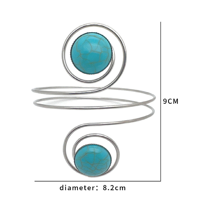 Spiral Pattern Export Retro Fashion Twisted Winding Metal Armband Bracelets