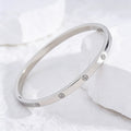 Women's Full Diamond Titanium Steel Fashion Light Luxury High-grade Narrow Bracelets