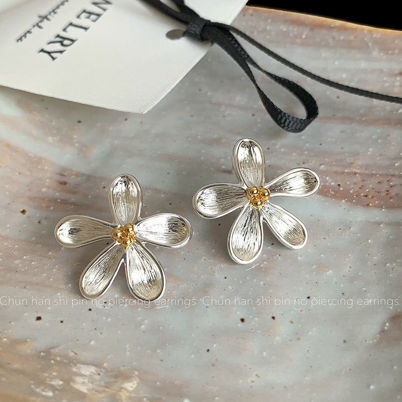 Women's Texture Brushed Flower Light Luxury High Sense Elegant Rings