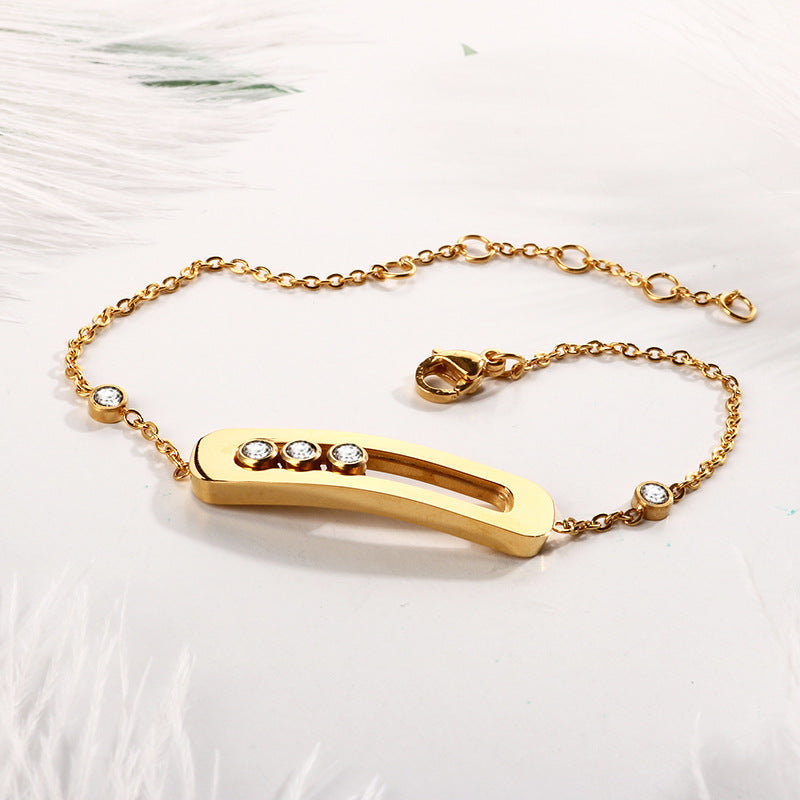 Moving Stone Circle Jewelry Set