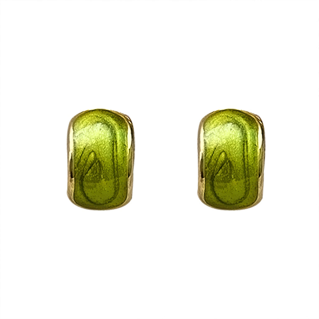 Pearlescent Mosquito Coil Enamel Art High Sense Retro Earrings