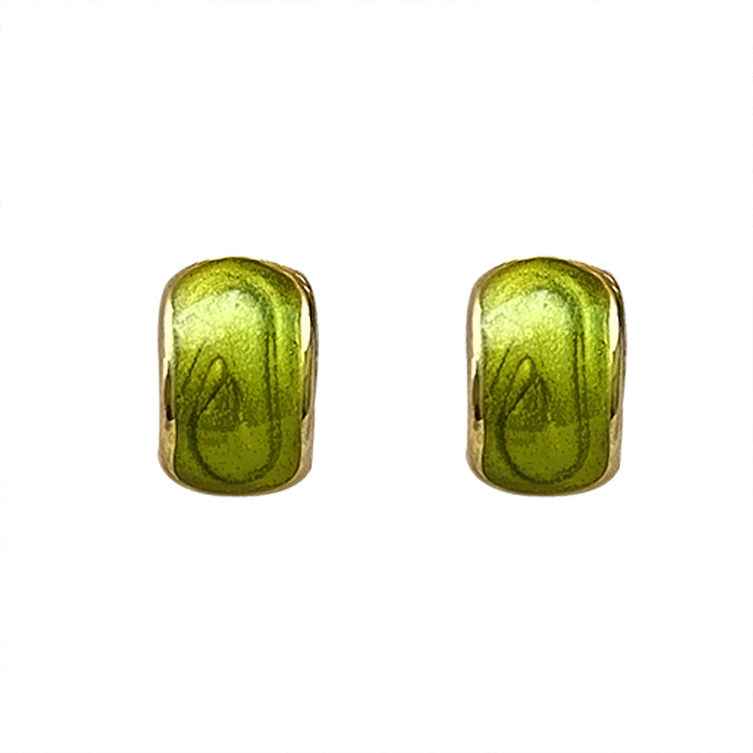 Pearlescent Mosquito Coil Enamel Art High Sense Retro Earrings