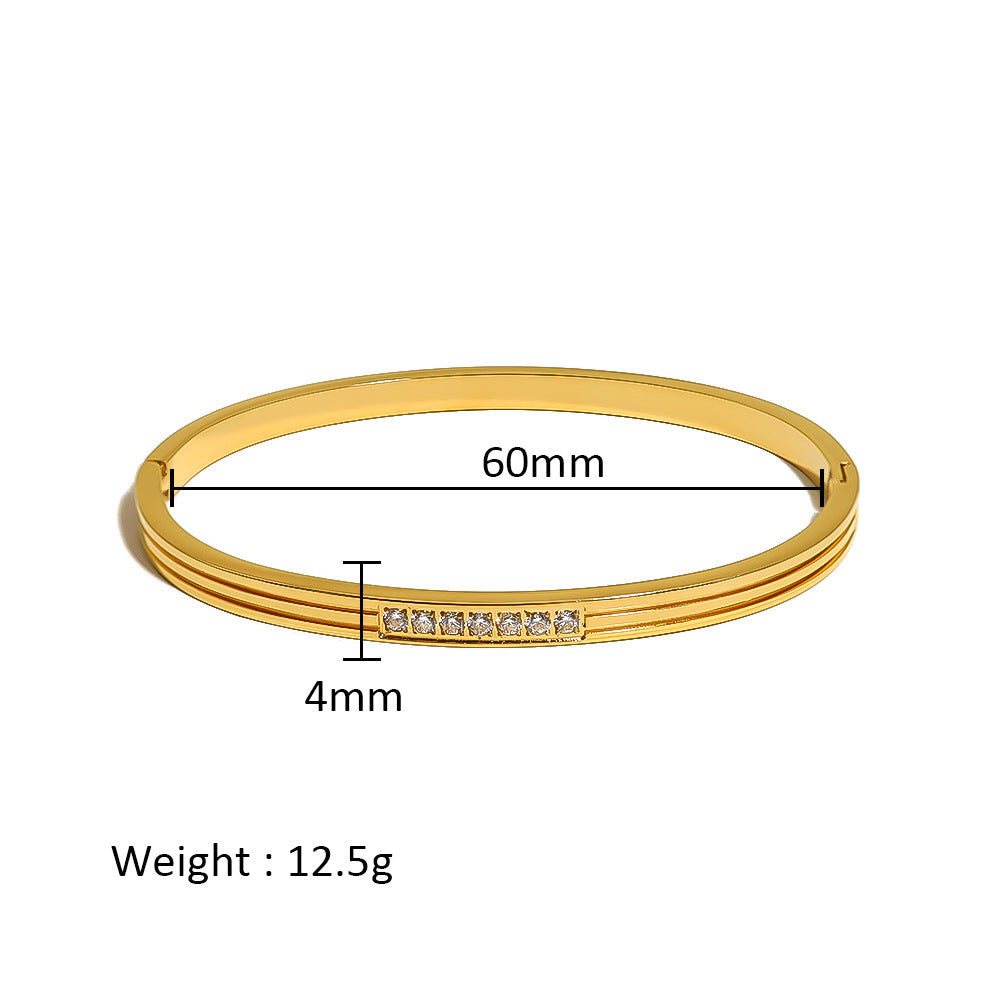 Women's Stainless Steel Electroplated Eight Awn Star Flower Geometric Bracelets