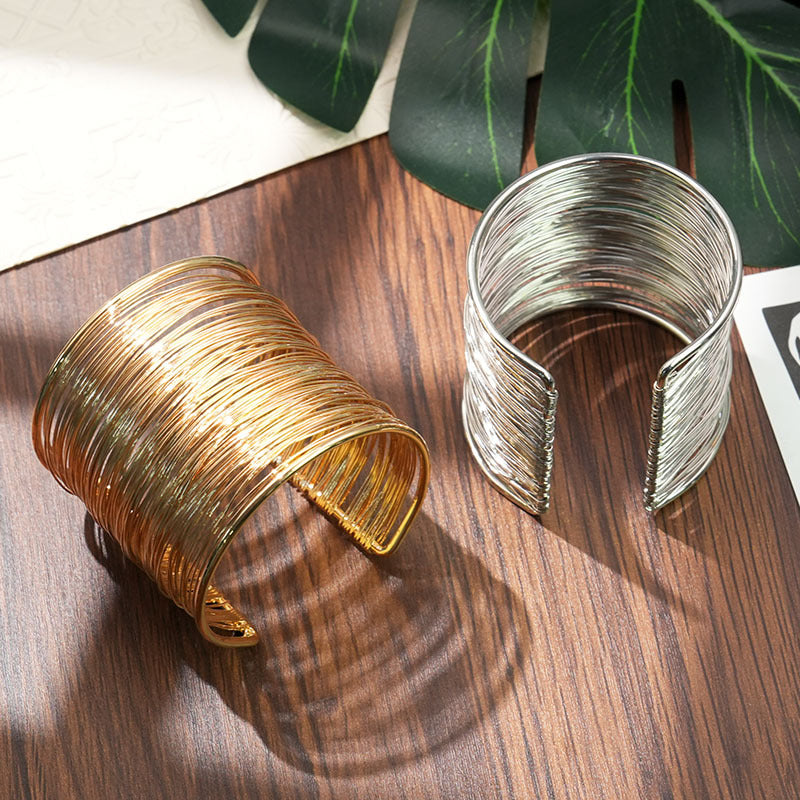 Metal Wire Opening Exaggerated High-grade Winding Bracelets