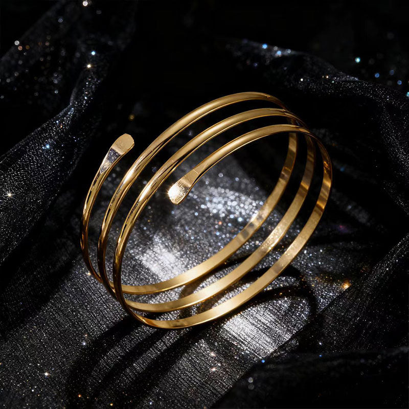 Women's Simple Geometric Metal Armband Personality Geometry Hip Hop Bracelet