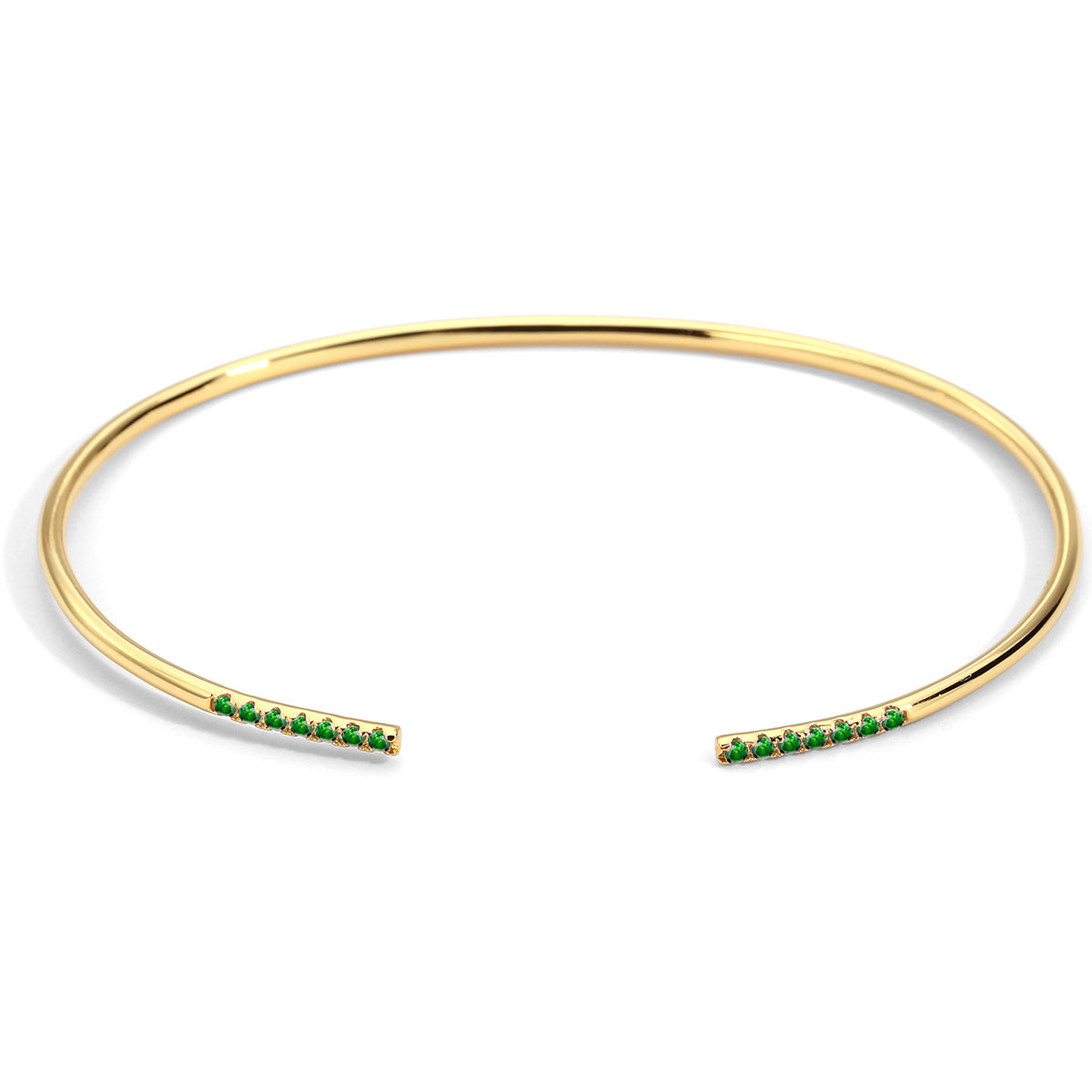 Opening Zircon Female Gold-plated Diamond Thin Bracelet