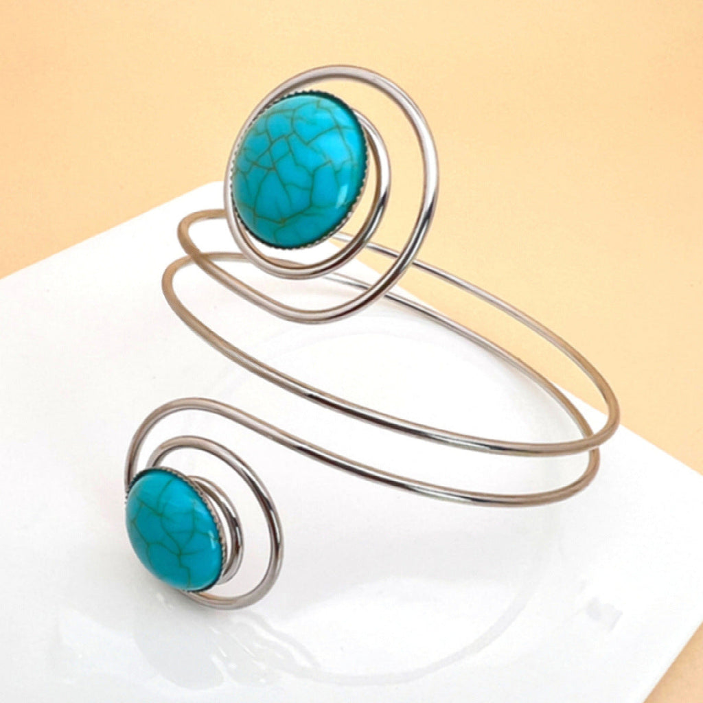 Spiral Pattern Export Retro Fashion Twisted Winding Metal Armband Bracelets