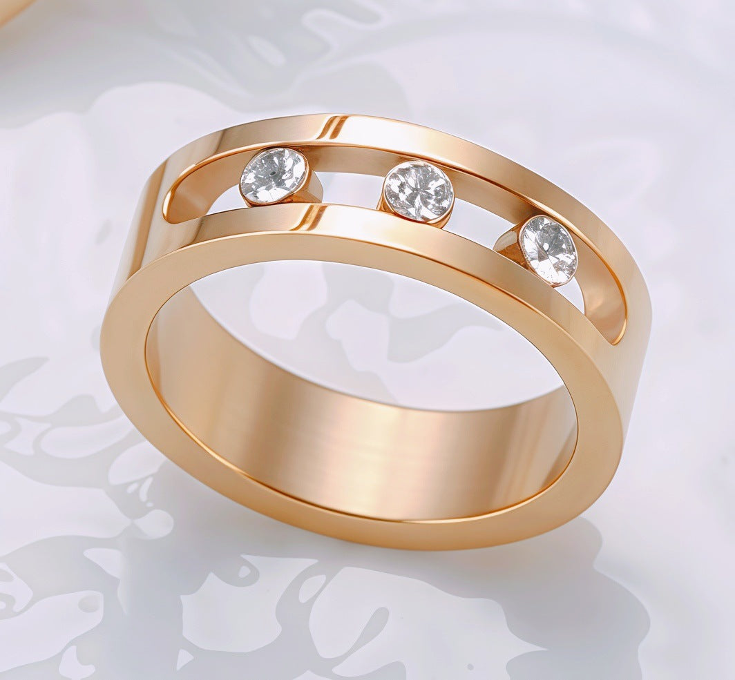 Moving Stone Circle Jewelry Set