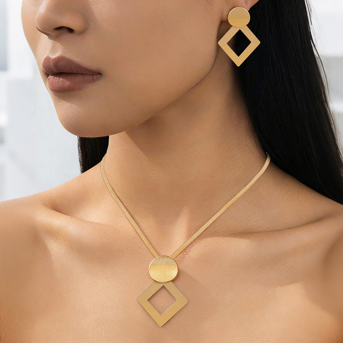 Geometric Chain Jewelry Set