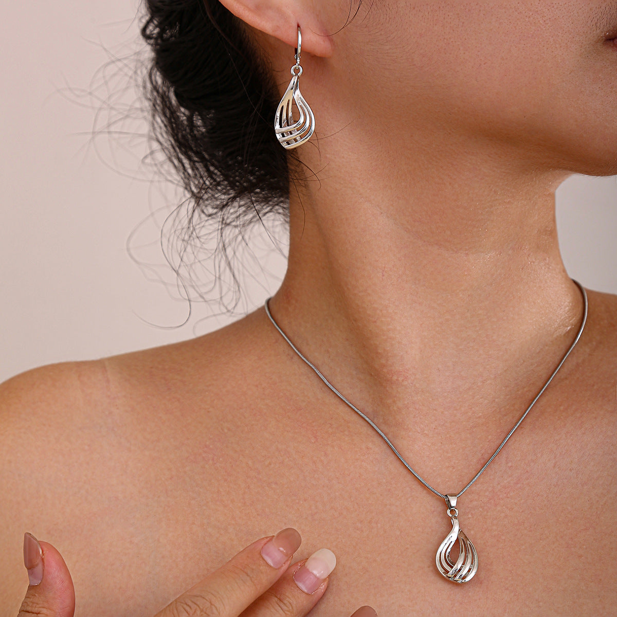 Geometric Chain Jewelry Set