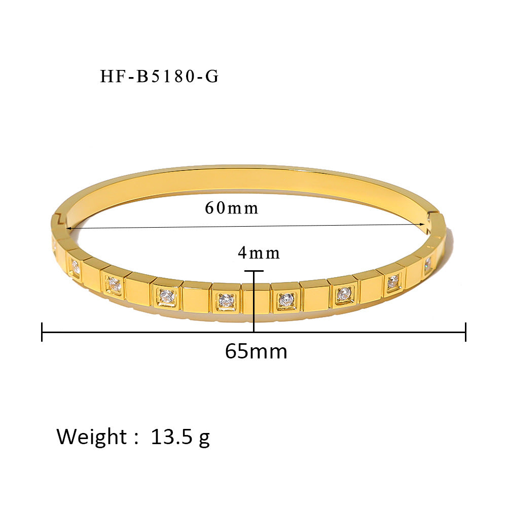 Women's Stainless Steel Electroplated Eight Awn Star Flower Geometric Bracelets