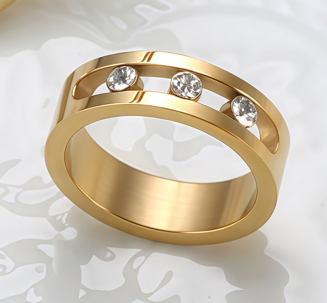 Moving Stone Circle Jewelry Set