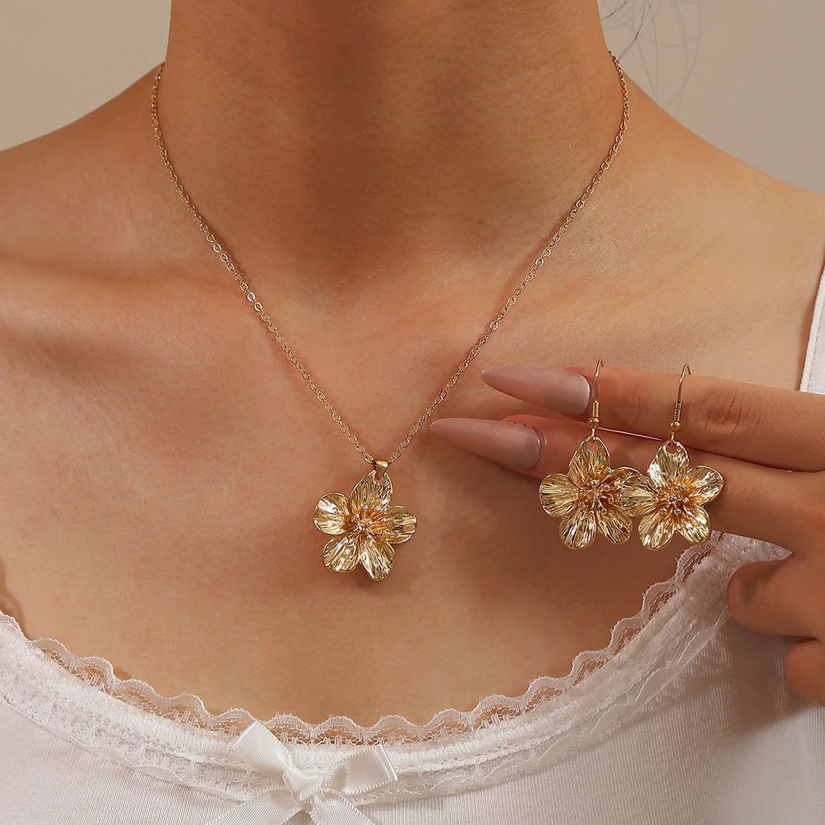 Geometric Chain Jewelry Set
