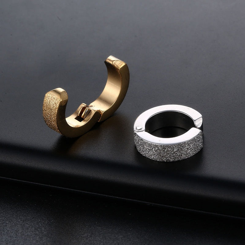 Men's Fashion Punk Titanium Steel Clips Clothing Rings