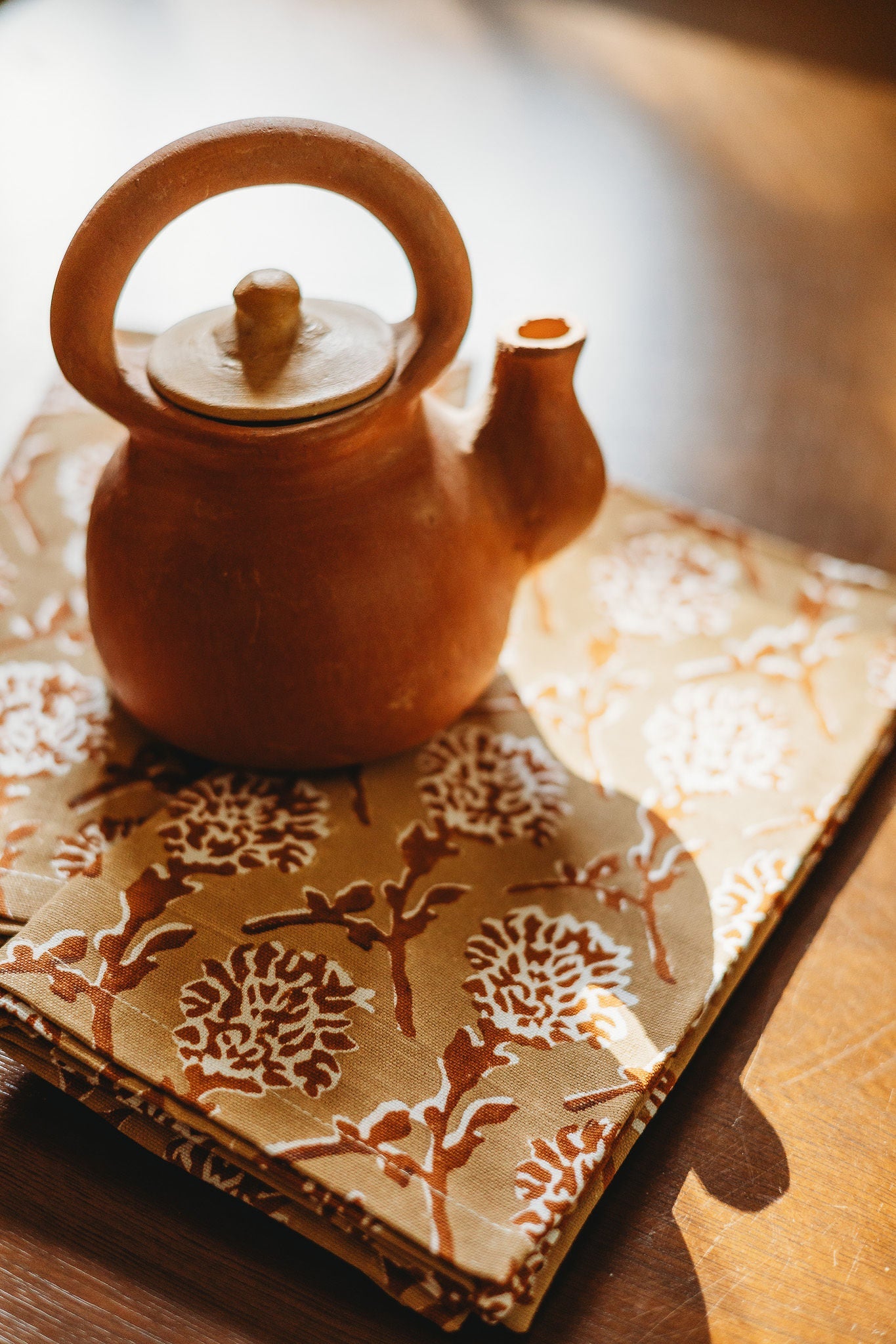 Nikhar Cotton Table Napkins — Chai Brown, Set of 2