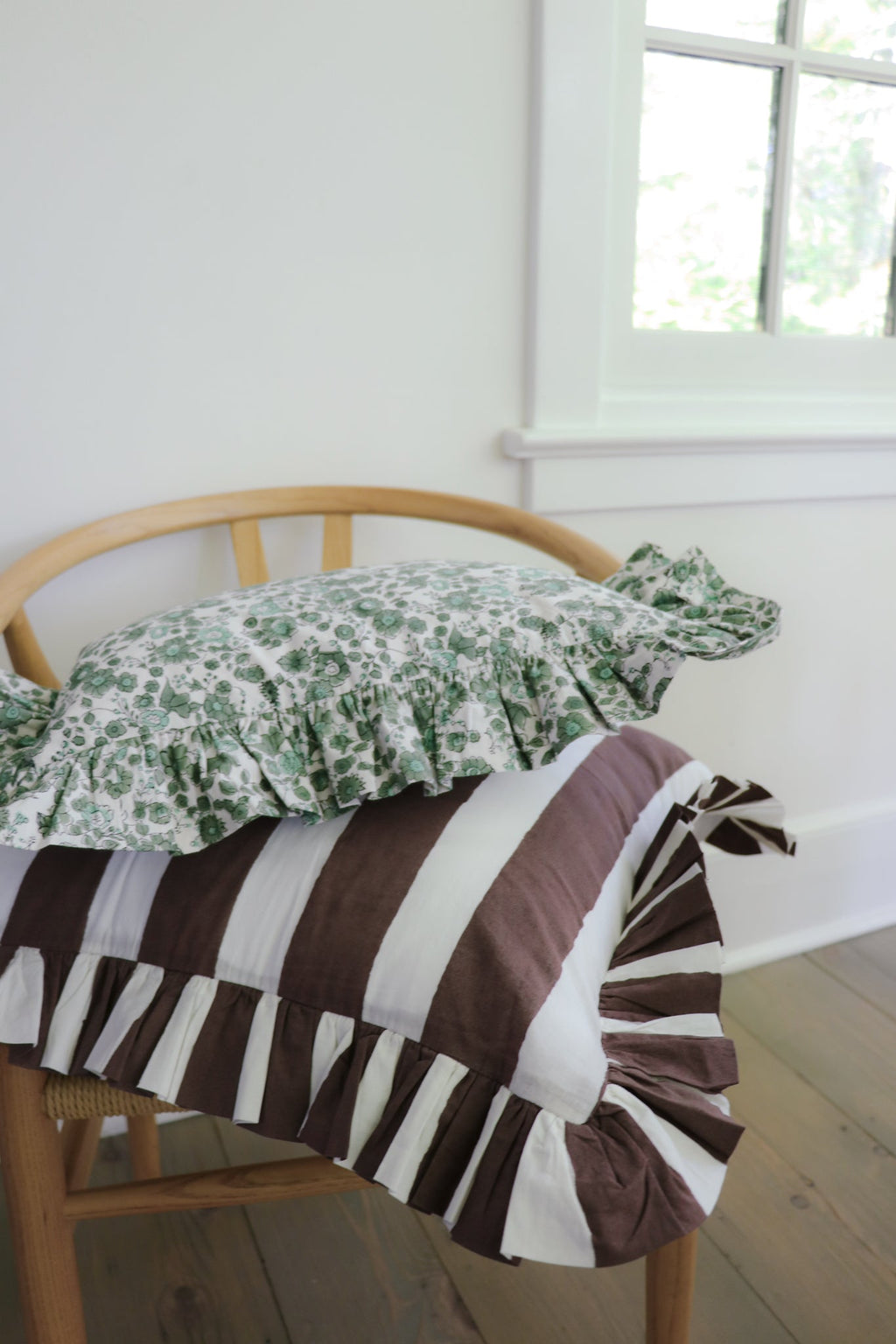 Olive Floral Throw Pillow (12 x 16)