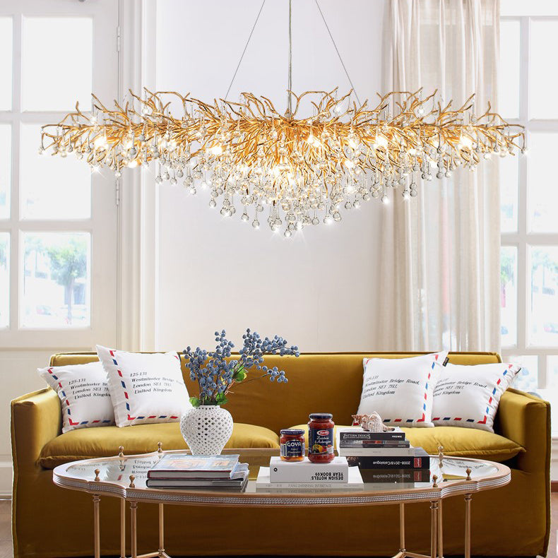 Ooze Drop-Shaped Crystal Chandelier