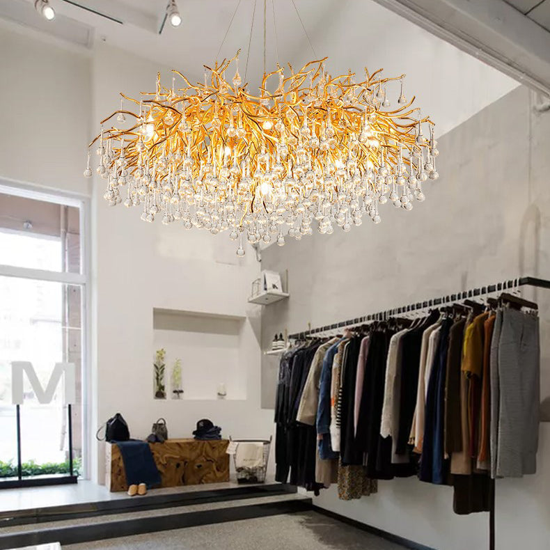 Ooze Drop-Shaped Crystal Chandelier