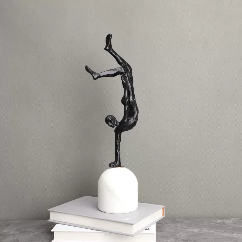 Ornament - Minimalist Black Cast Iron Marble Figure