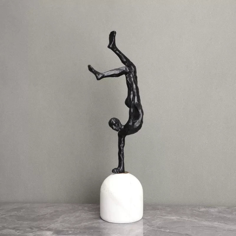 Ornament - Minimalist Black Cast Iron Marble Figure