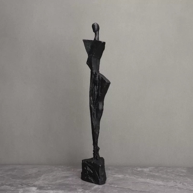 Ornament - Minimalist Black Cast Iron Marble Figure