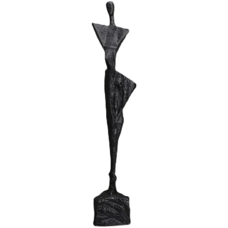 Ornament - Minimalist Black Cast Iron Marble Figure