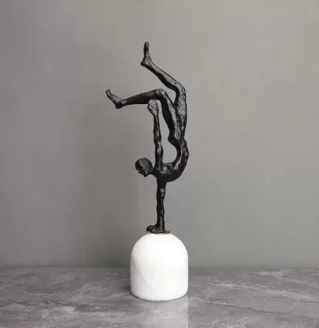 Ornament - Minimalist Black Cast Iron Marble Figure