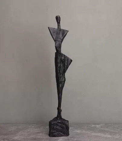 Ornament - Minimalist Black Cast Iron Marble Figure