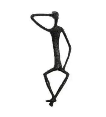 Ornament - Minimalist Black Cast Iron Marble Figure