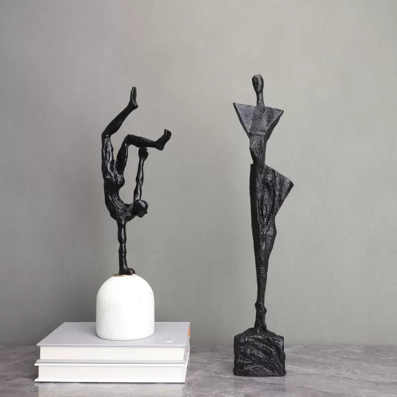 Ornament - Minimalist Black Cast Iron Marble Figure