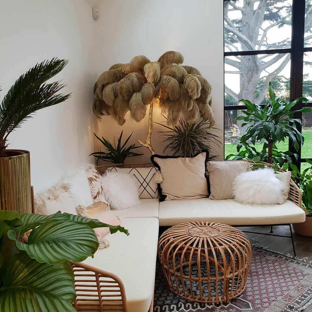 Ostrich Feather Floor Lamp