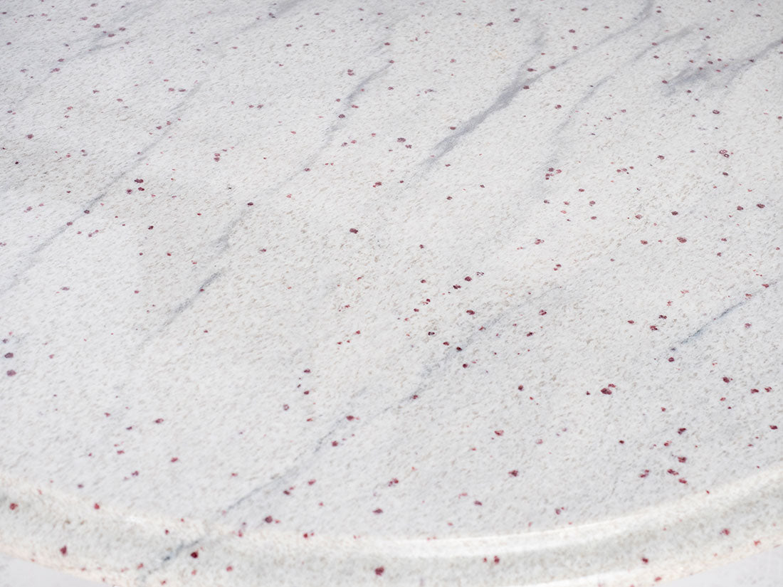 Round Granite Table with Cross Base